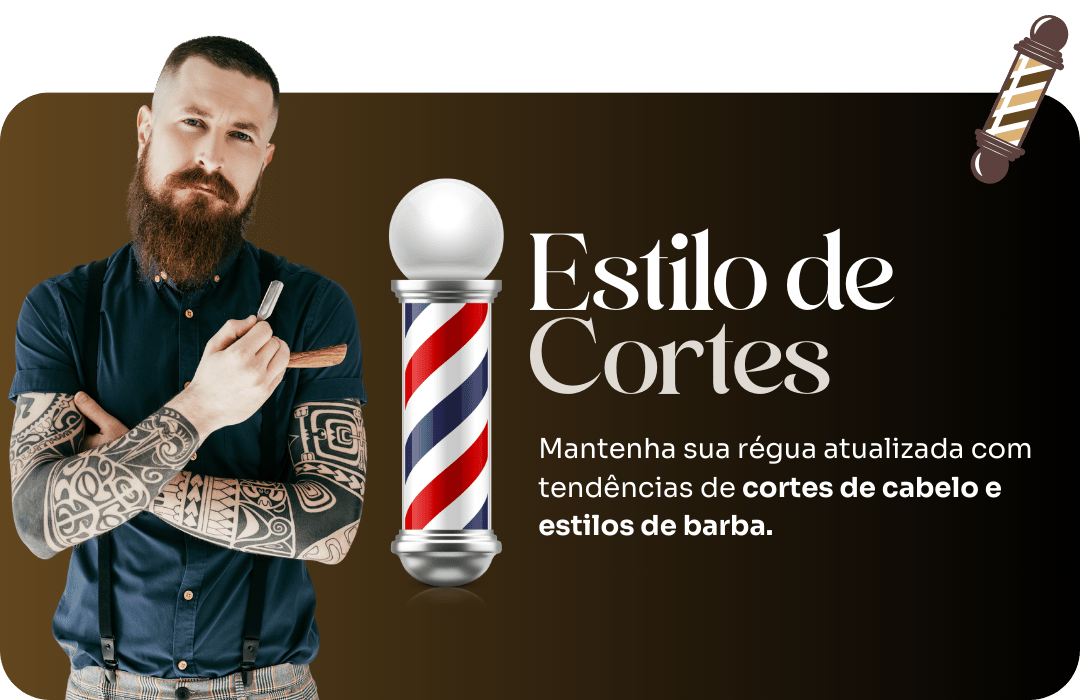 Modelo Barbeiro estilos e cortes